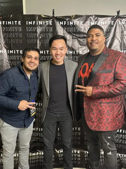 With a client