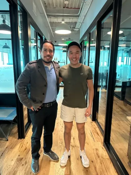 With a client