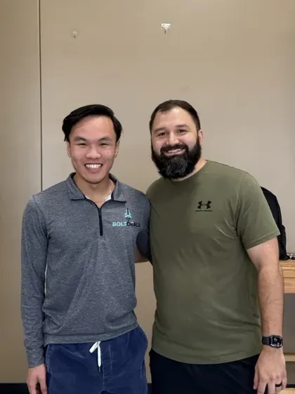 With a client
