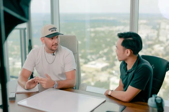 Ben Hoang in a strategy session with Bolt Deals clients